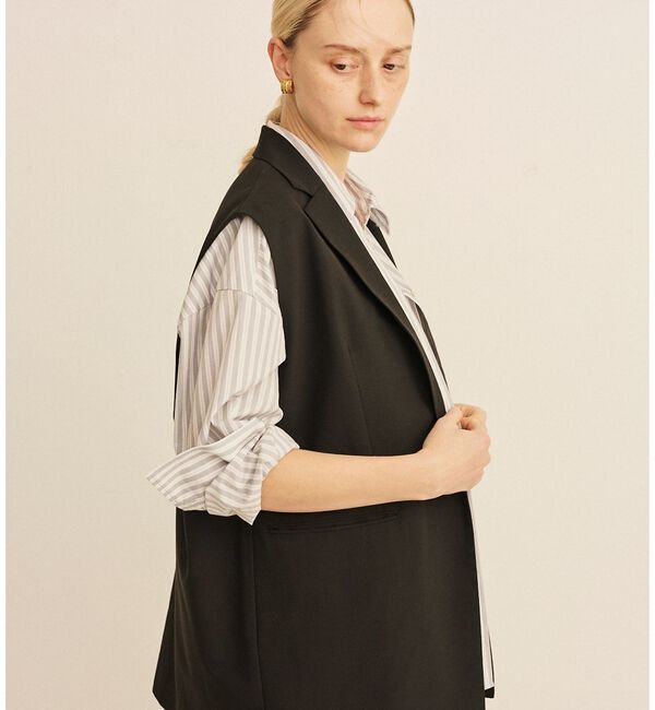 Rouge vif「コットンマルチストライプビッグシャツ」|シャツ・ブラウス|