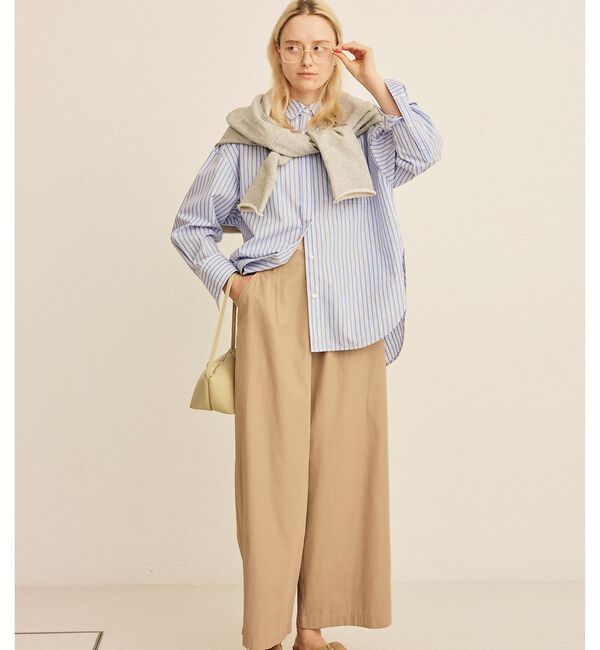 Rouge vif「コットンマルチストライプビッグシャツ」|シャツ・ブラウス|