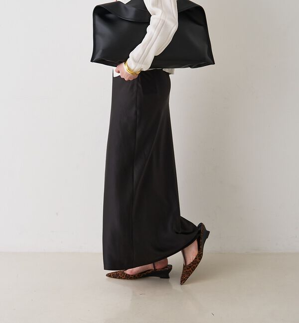 Rouge vif「サテンマーメイドイージーロングスカート」|スカート|