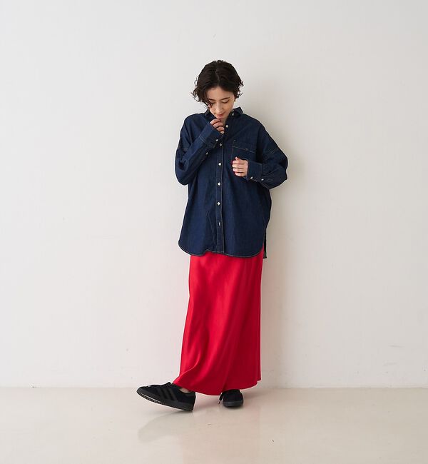 Rouge vif「サテンマーメイドイージーロングスカート」|スカート|