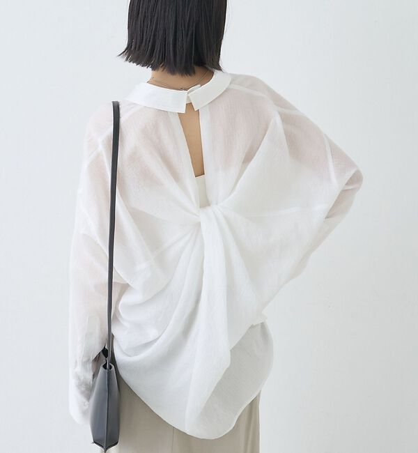 Rouge vif「【2026SS新作】【人気追加】バックツイストシャツ」|シャツ・ブラウス|オフホワイト