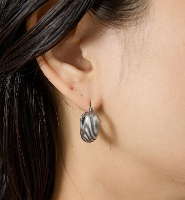 Rouge vif「【OCUCCI jewelry/オクチ ジュエリー】Hoop-strip M シ」|ピアス|