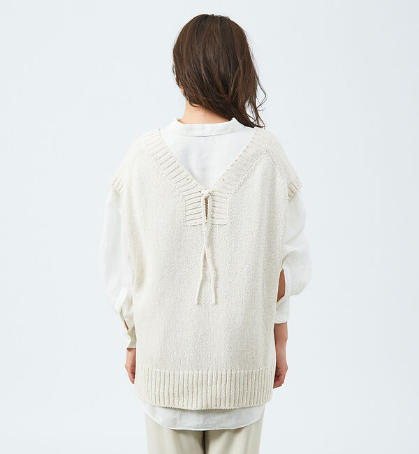 qualite「バックリボンニットベスト」|ベスト・ジレ|