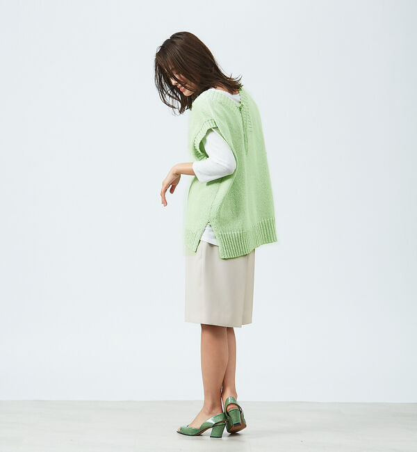 qualite「バックリボンニットベスト」|ベスト・ジレ|