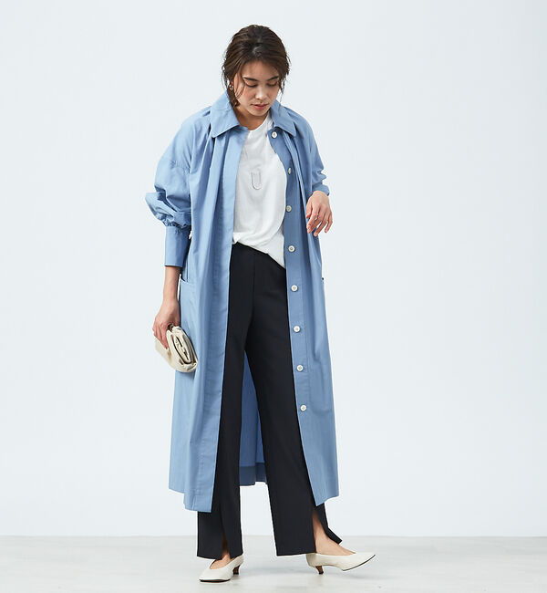 qualite「2WAYコートワンピース」|ステンカラーコート|