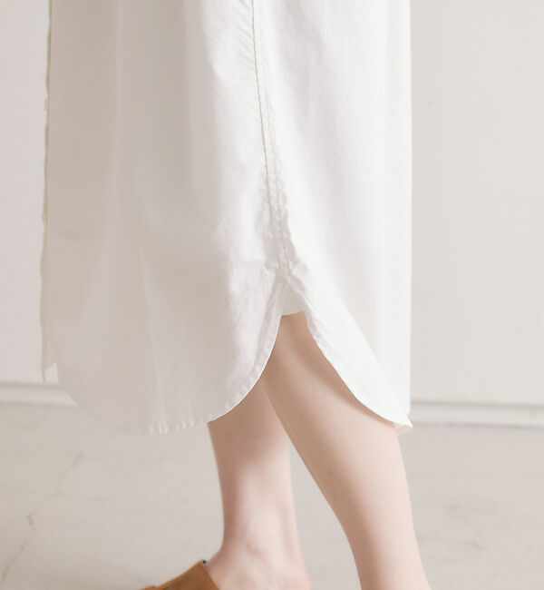 qualite「ドレープネックシャツワンピース」|ワンピース|