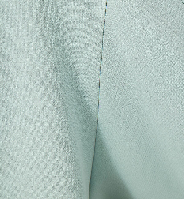 qualite「《セットアップ対応》ダブルクロスクロプドシャツジャケット【セージグリーン】」|ノーカラージャケット|