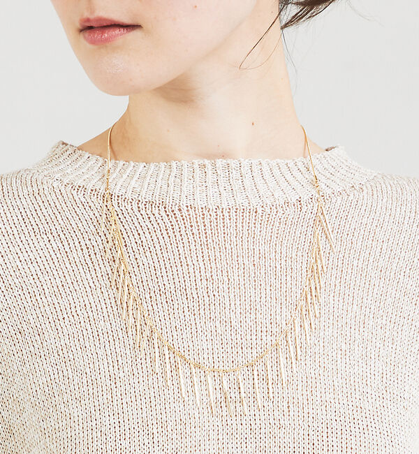 qualite「フリンジチェーンネックレス」|ネックレス|ゴールド