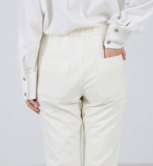 qualite「【ベストセラー】2WAYバックピーチタックパンツ」|スラックス|