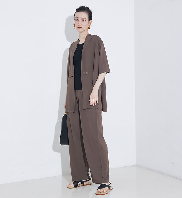 qualite「【セットアップ対応】接触冷感/レーヨンナイロンニットジャケット」|その他|