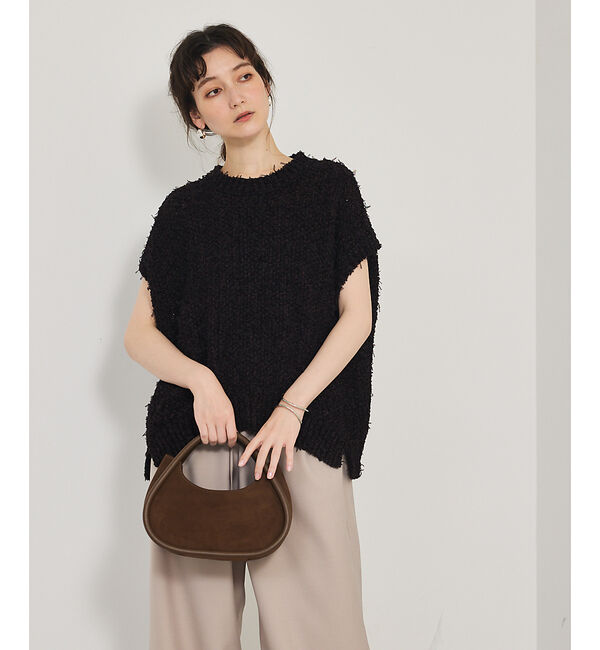 qualite「チュールフェザーニット」|ベスト・ジレ|