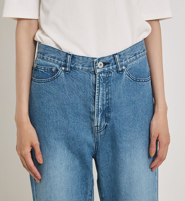 qualite「【e&times;qualite】フレアークロップドデニム」|デニム|