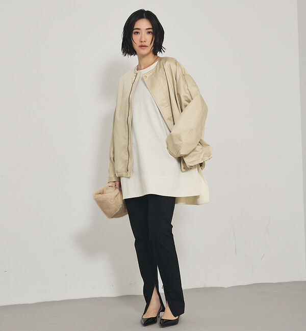 qualite「レザーライクブルゾン」|ブルゾン・スタジャン|