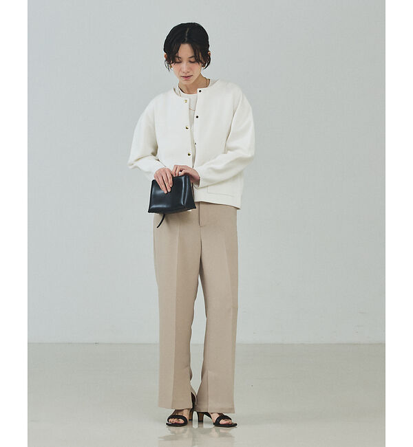 qualite「【春にちょうどいい軽羽織り】ダブルフェイスニットカーディガン」|カーディガン|