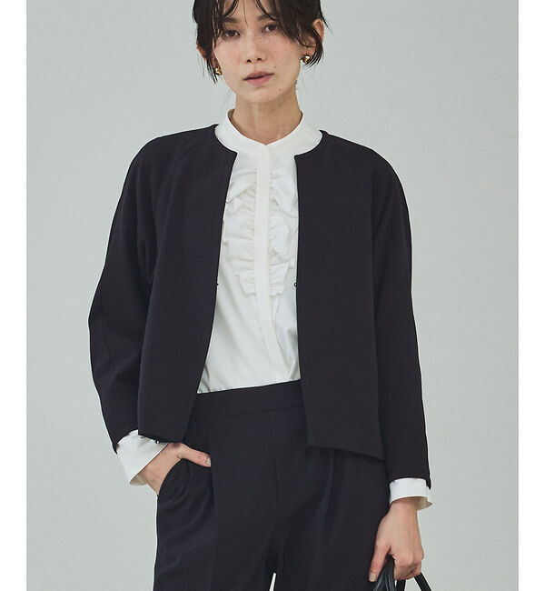 qualite「フロントラッフルブラウス」|シャツ・ブラウス|