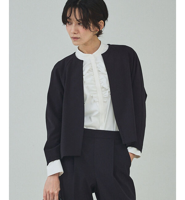 qualite「フロントラッフルブラウス」|シャツ・ブラウス|