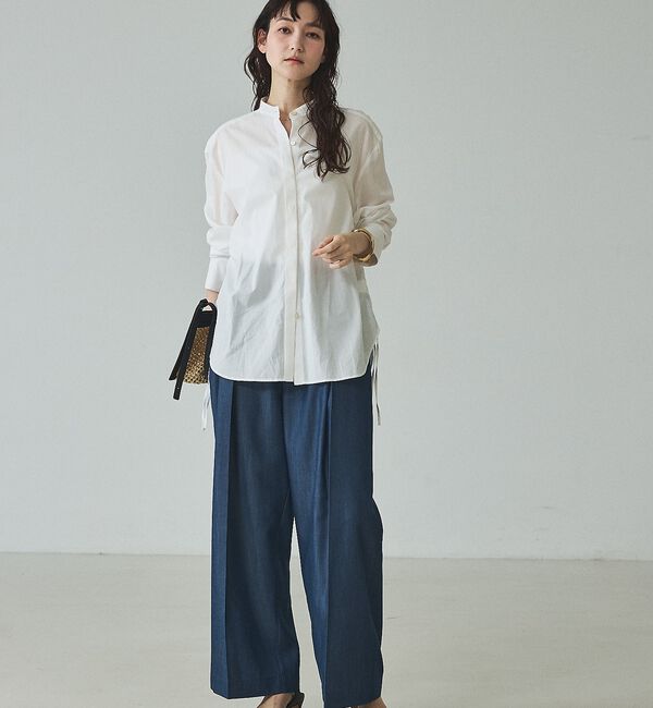 qualite「【シルエット調整可能】ウエストドロストシャツ」|シャツ・ブラウス|