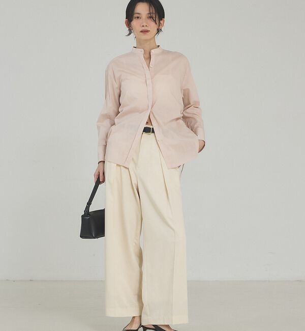 qualite「【シルエット調整可能】ウエストドロストシャツ」|シャツ・ブラウス|