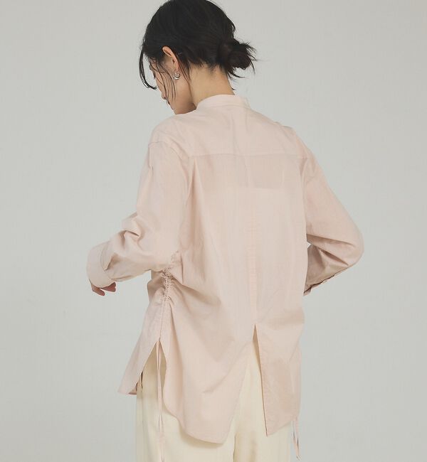 qualite「【シルエット調整可能】ウエストドロストシャツ」|シャツ・ブラウス|