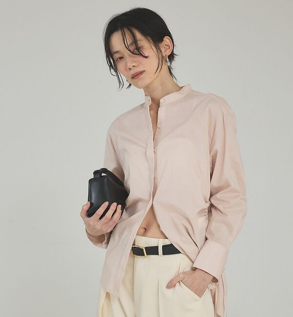 qualite「【シルエット調整可能】ウエストドロストシャツ」|シャツ・ブラウス|