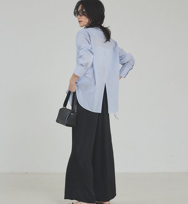 qualite「【シルエット調整可能】ウエストドロストシャツ」|シャツ・ブラウス|