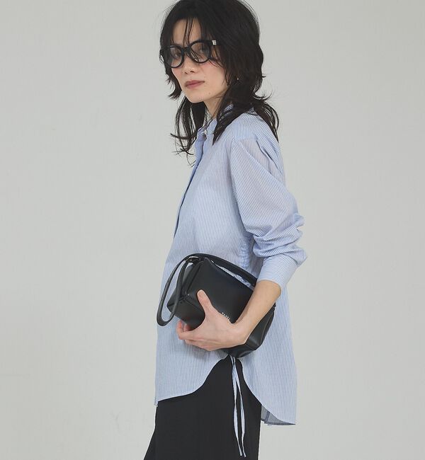 qualite「【シルエット調整可能】ウエストドロストシャツ」|シャツ・ブラウス|