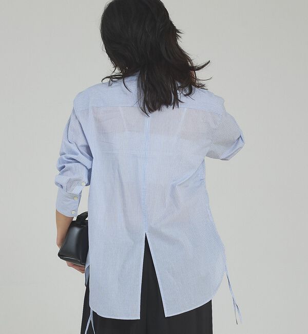 qualite「【シルエット調整可能】ウエストドロストシャツ」|シャツ・ブラウス|