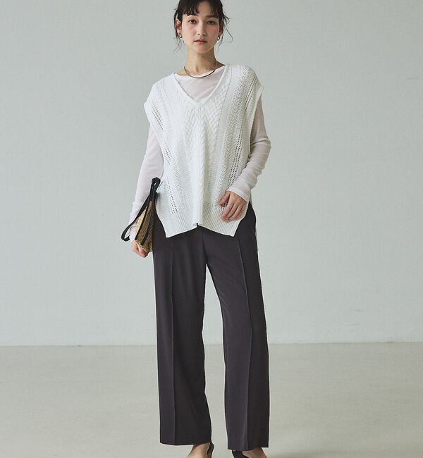 qualite「【セットアップ対応】ドライカルゼフルイドパンツ」|スラックス|