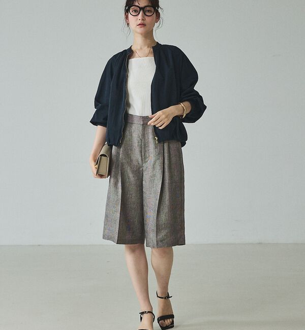 qualite「【大人のショートパンツ】ラメリネンショートパンツ/セットアップ対応」|その他|