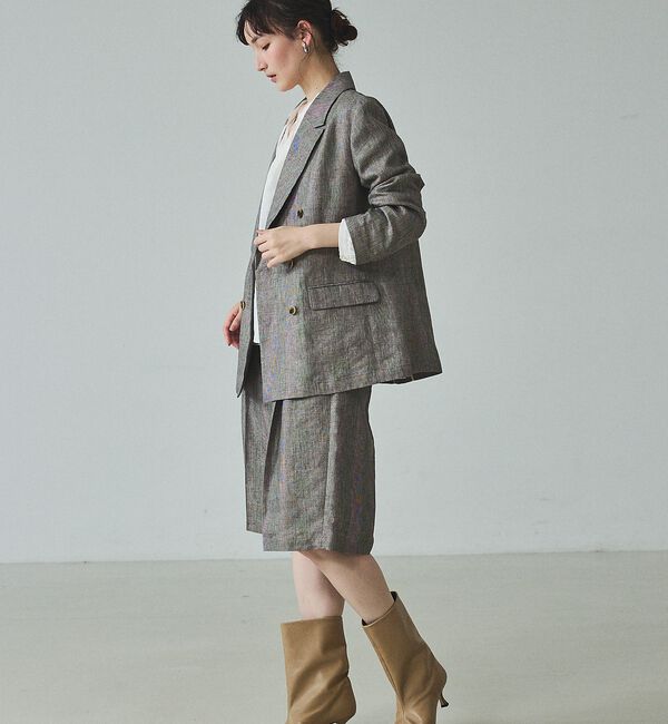 qualite「【セットアップ対応】ラメリネンジャケット」|その他|