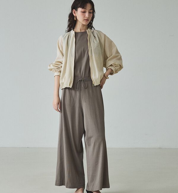 qualite「残りわずか！在庫あるのみ！【撥水ナイロン使用】ナイロンドレープブルゾン」|ブルゾン・スタジャン|