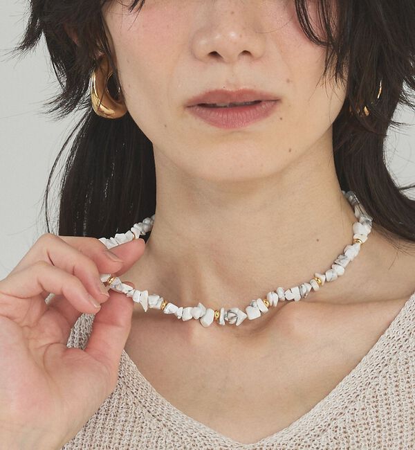 qualite「【大人の天然石】サザレスライドネックレス」|ネックレス|