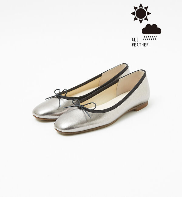 AU BANNISTER「【販売店舗限定/晴雨兼用】バレエシューズ」|レインシューズ|シルバー