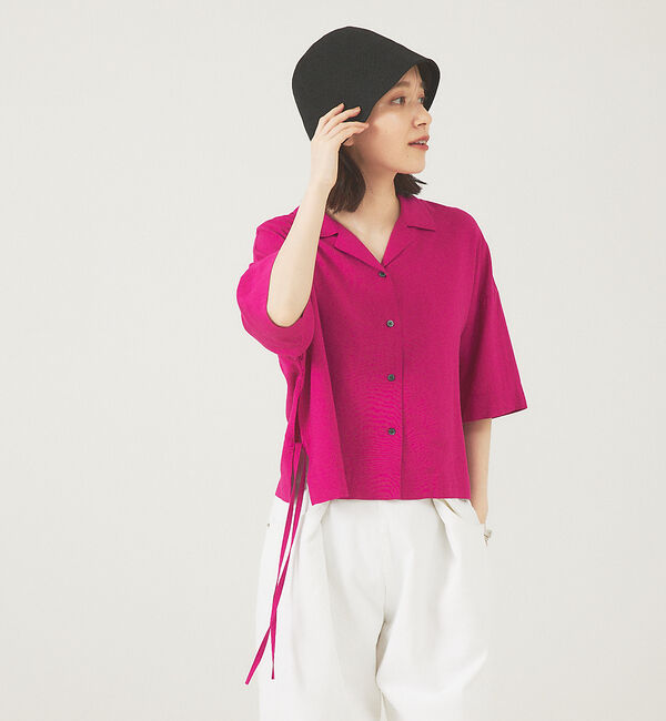 abahouse mavie「レーヨンリネンショートシャツ」|シャツ・ブラウス|