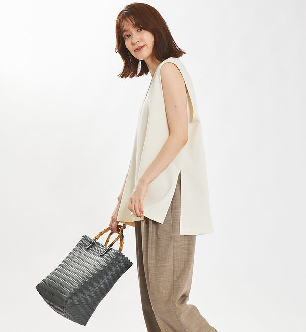 abahouse mavie「【セットアップ対応】ダブルクロスオーバーベスト」|ベスト・ジレ|