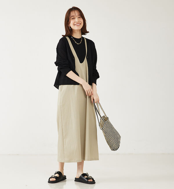 abahouse mavie「【アンサンブル対応】ウォッシャブルラメVネックカーディガン」|カーディガン|