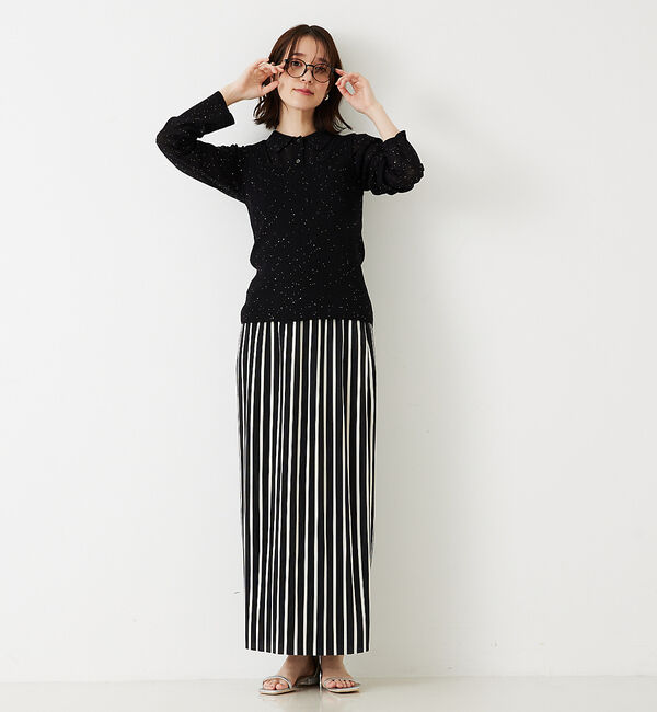 abahouse mavie「クリスタルプリーツナロースカート」|スカート|