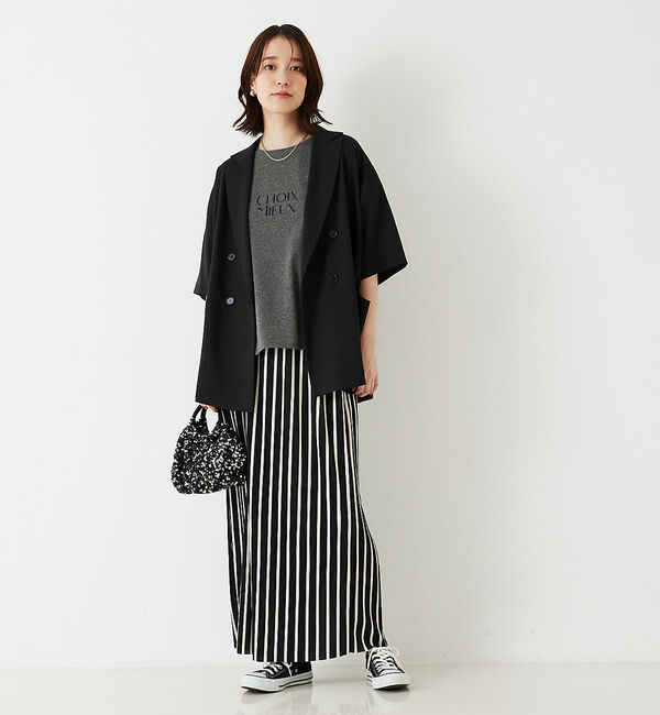 abahouse mavie「クリスタルプリーツナロースカート」|スカート|