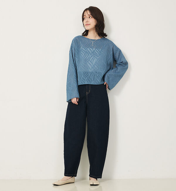 abahouse mavie「シアージャガードブラウス」|ベスト・ジレ|