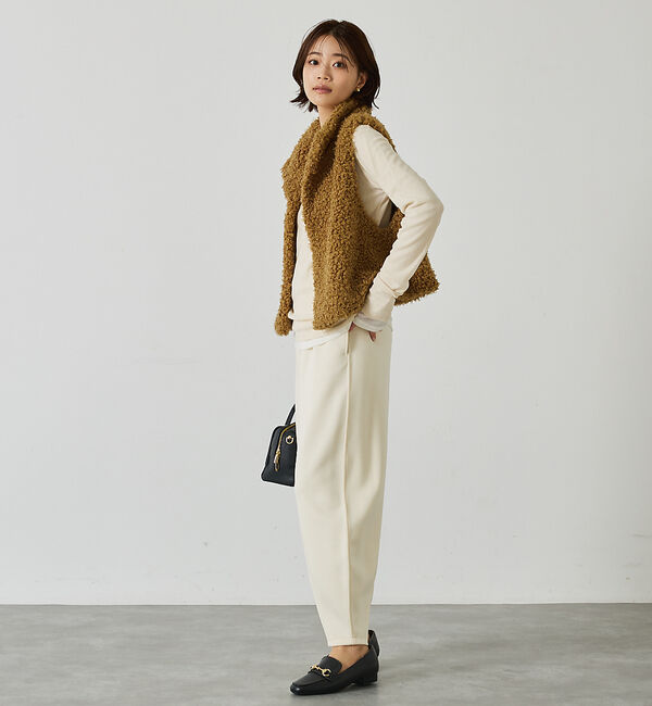 abahouse mavie「ファーショートベスト」|ベスト・ジレ|