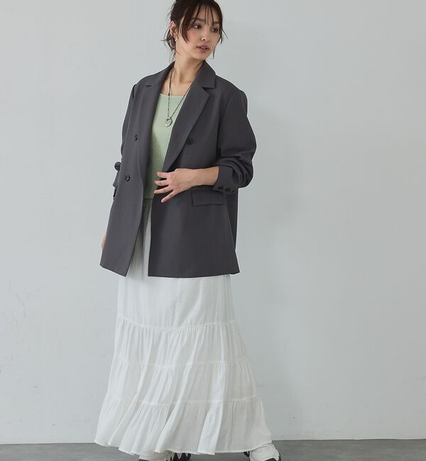 abahouse mavie「【春映えシルエット】ダブルジャケット/フリーサイズ/春アウター/長袖/春服」|その他|