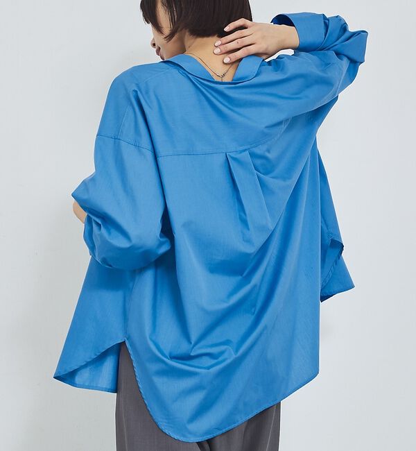 abahouse mavie「【定番】スタンダードシャツ/春服/羽織り/レイヤード/着回し」|シャツ・ブラウス|ブルー
