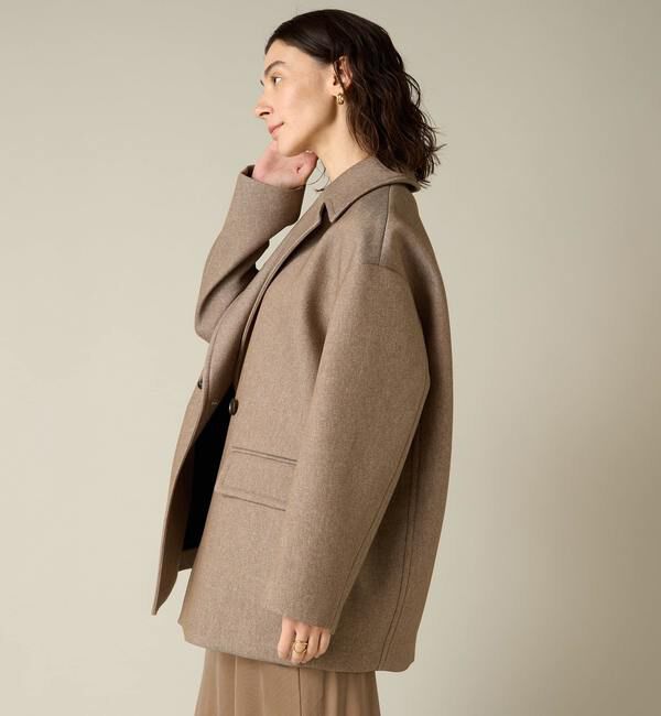 Liesse「ボンディングハーフPコート」|ピーコート|