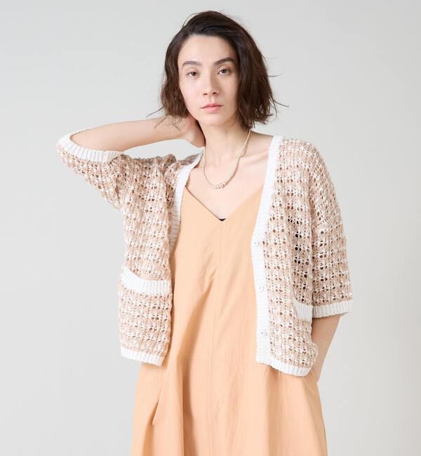 Liesse「メッシュニットジャケット」|カーディガン|