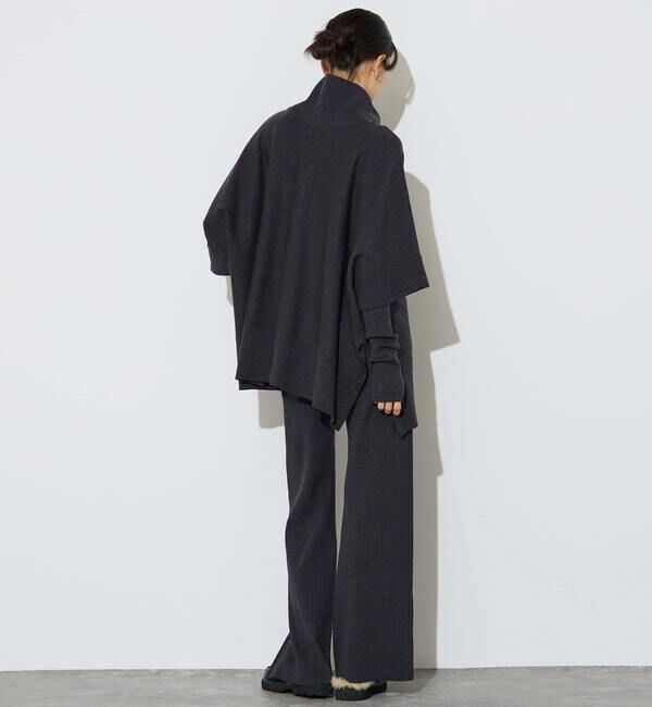 Liesse「【大草直子さんコラボ】2WAYケープジップニット」|カーディガン|