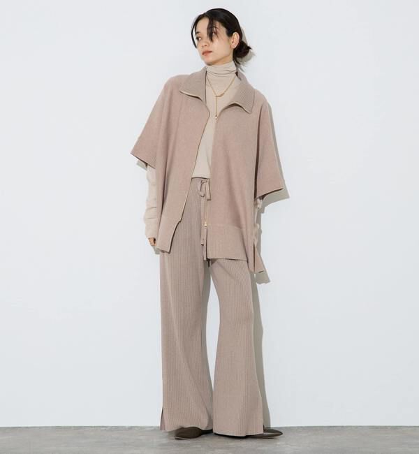 Liesse「【大草直子さんコラボ】2WAYケープジップニット」|カーディガン|