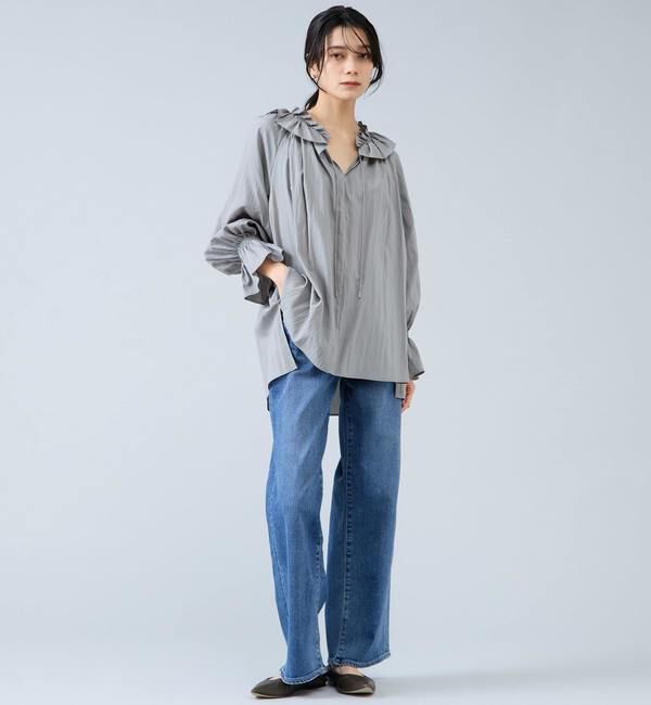 Liesse「フリルネックブラウス」|シャツ・ブラウス|