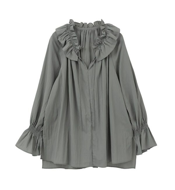 Liesse「フリルネックブラウス」|シャツ・ブラウス|