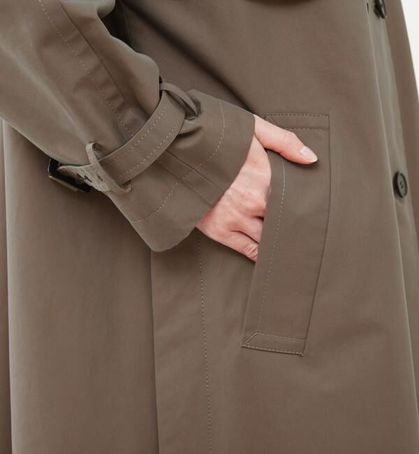 Soffitto「【定番アレンジ】サイドスリットシャンブレートレンチコート」|トレンチコート|