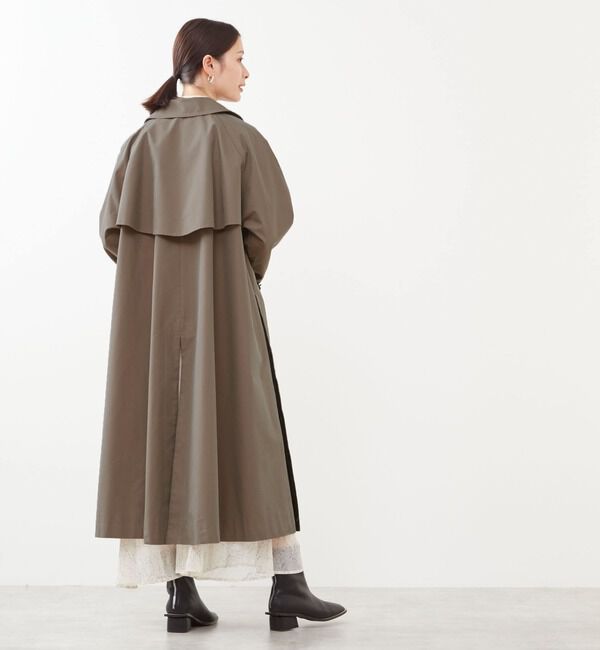 Soffitto「【定番アレンジ】サイドスリットシャンブレートレンチコート」|トレンチコート|